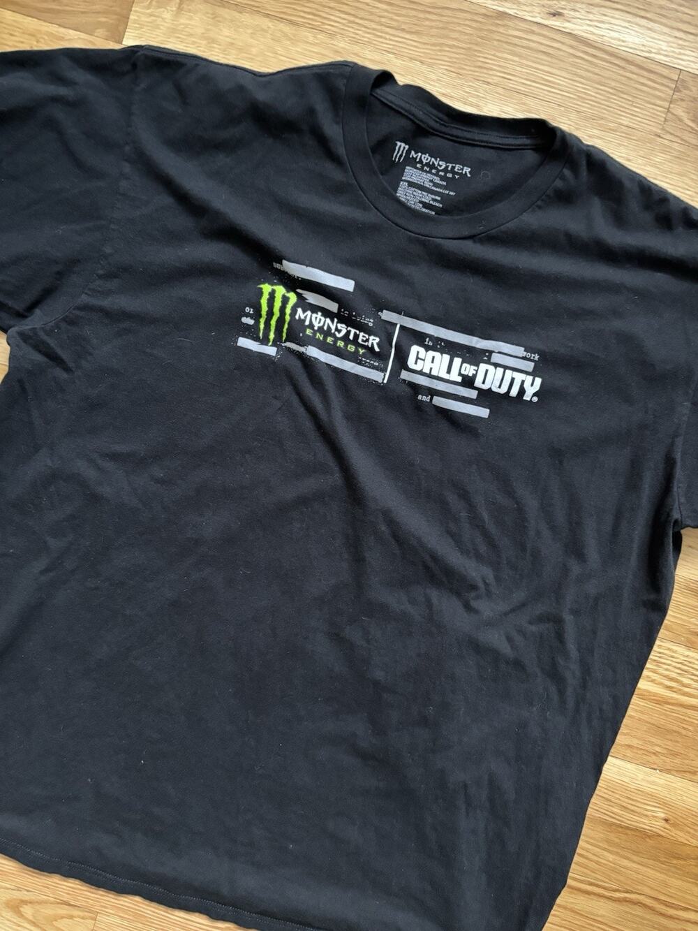 Monster Energy/Call Of Duty Shirt Mens Large Black Shirt Sleeve Logo Graphic 2X